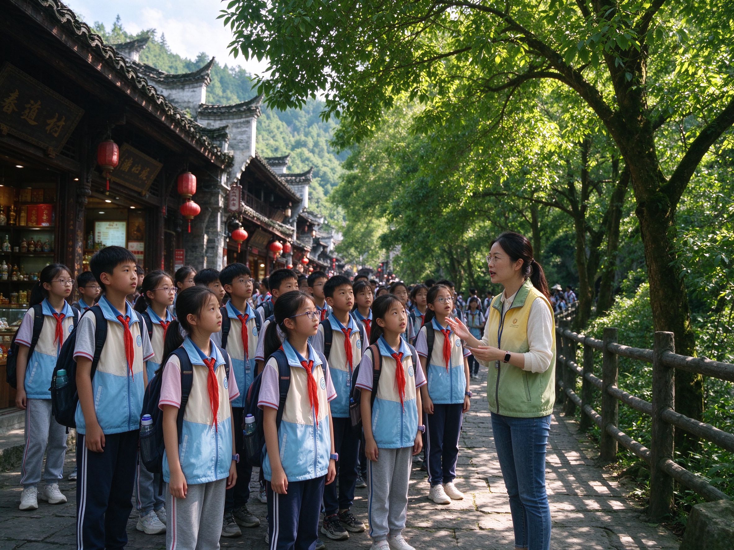 研学服务 - 学生古街研学讲解